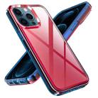 For iPhone 12 Pro Max Transparent Armor Phone Case(Red) - 1