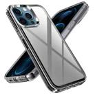 For iPhone 12 Pro Max Transparent Armor Phone Case(Grey) - 1