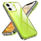 For iPhone 12 Transparent Armor Phone Case(Green) - 1