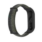 For Xiaomi Mi Band 7 Nylon Two-Section Loop Watch Band(Army Green Black) - 1