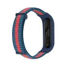 For Xiaomi Mi Band 7 Nylon Two-Section Loop Watch Band(Blue Red) - 1