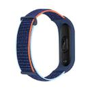For Xiaomi Mi Band 5 Nylon Two-Section Loop Watch Band(Deep Navy Blue) - 1