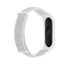 For Xiaomi Mi Band 5 Nylon Two-Section Loop Watch Band(Reflective White) - 1