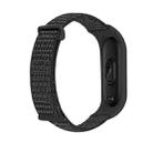 For Xiaomi Mi Band 5 Nylon Two-Section Loop Watch Band(Reflective Black) - 1