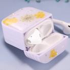 For AirPods 1 / 2 Beautiful Ladies Flowers Pattern Wireless Earphone Protective Case(Yellow) - 1