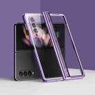 For Samsung Galaxy Z Fold3 5G Electroplating PC Full Coverage Shockproof Phone Case(Purple) - 1