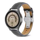 For Samsung Galaxy Watch5 40mm / 44mm Butterfly Buckle Genuine Leather Watch Band(Dark Grey) - 1
