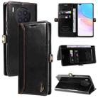 For Huawei nova 8i GQUTROBE RFID Blocking Oil Wax Leather Phone Case(Black) - 1