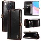 For Huawei nova 8i GQUTROBE RFID Blocking Oil Wax Leather Phone Case(Brown) - 1