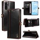 For Huawei P30 Pro GQUTROBE RFID Blocking Oil Wax Leather Phone Case(Brown) - 1