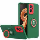 For OPPO A36/A76 4G/A96 4G/Realme 9i Eagle Eye Ring Holder Phone Case(Dark Green + Red) - 1