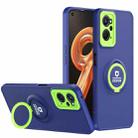 For OPPO A36/A76 4G/A96 4G/Realme 9i Eagle Eye Ring Holder Phone Case(Blue + Green) - 1