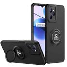 For Realme C35 Eagle Eye Ring Holder Phone Case(Black) - 1