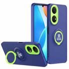 For Honor X7/Play 30 Plus Eagle Eye Ring Holder Phone Case(Blue + Green) - 1