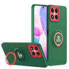 For Honor X8/X30i Eagle Eye Ring Holder Phone Case(Dark Green + Red) - 1