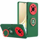 For Honor X9/X30 Eagle Eye Ring Holder Phone Case(Dark Green + Red) - 1