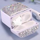 For AirPods 1 / 2 Glitter Sequins Wireless Earphone Protective Case(White) - 1