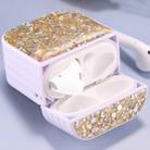 For AirPods 1 / 2 Glitter Sequins Wireless Earphone Protective Case(Gold) - 1