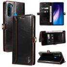 For Xiaomi Redmi Note 8 GQUTROBE RFID Blocking Oil Wax Leather Phone Case(Brown) - 1