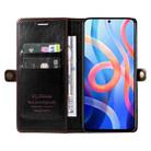 For Xiaomi Redmi Note 11 5G GQUTROBE RFID Blocking Oil Wax Leather Phone Case(Brown) - 1