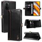For Xiaomi Poco F3 / Redmi K40 GQUTROBE RFID Blocking Oil Wax Leather Phone Case(Black) - 1