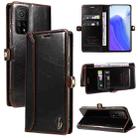 For Xiaomi Mi 10T GQUTROBE RFID Blocking Oil Wax Leather Phone Case(Brown) - 1