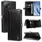 For Xiaomi Mi 11 Lite GQUTROBE RFID Blocking Oil Wax Leather Phone Case(Black) - 1