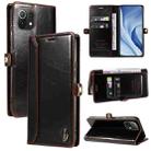 For Xiaomi Mi 11 Lite GQUTROBE RFID Blocking Oil Wax Leather Phone Case(Brown) - 1