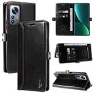 For Xiaomi 12 Pro GQUTROBE RFID Blocking Oil Wax Leather Phone Case(Black) - 1