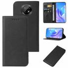 For Huawei Enjoy 30 Plus Magnetic Closure Leather Phone Case(Black) - 1