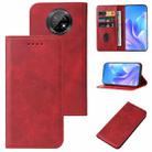 For Huawei Enjoy 30 Plus Magnetic Closure Leather Phone Case(Red) - 1