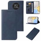 For Honor Magic4 Lite Magnetic Closure Leather Phone Case(Blue) - 1