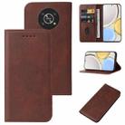 For Honor Magic4 Lite Magnetic Closure Leather Phone Case(Brown) - 1