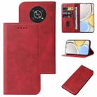 For Honor Magic4 Lite Magnetic Closure Leather Phone Case(Red) - 1