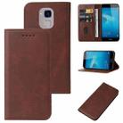 For Honor 5C Pro Magnetic Closure Leather Phone Case(Brown) - 1