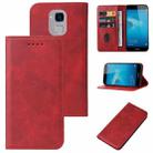 For Honor 5C Pro Magnetic Closure Leather Phone Case(Red) - 1