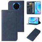 For Honor 50 Lite Magnetic Closure Leather Phone Case(Blue) - 1