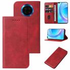 For Honor 50 Lite Magnetic Closure Leather Phone Case(Red) - 1