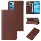 For Realme GT2 Magnetic Closure Leather Phone Case(Brown) - 1