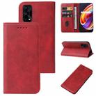 For Realme X7 Pro Magnetic Closure Leather Phone Case(Red) - 1