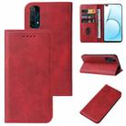 For Realme X50 5G Magnetic Closure Leather Phone Case(Red) - 1