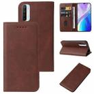 For Realme XT Magnetic Closure Leather Phone Case(Brown) - 1