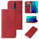 For OPPO Reno 10x Zoom Magnetic Closure Leather Phone Case(Red) - 1