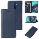 For OPPO Reno2 Magnetic Closure Leather Phone Case(Blue) - 1