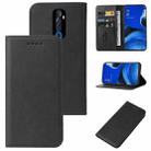 For OPPO Reno2 Z Magnetic Closure Leather Phone Case(Black) - 1