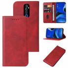 For OPPO Reno2 Z Magnetic Closure Leather Phone Case(Red) - 1