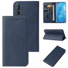 For OPPO Reno3 4G Magnetic Closure Leather Phone Case(Blue) - 1