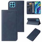 For OPPO Reno4 Lite Magnetic Closure Leather Phone Case(Blue) - 1