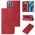 For OPPO Reno4 Lite Magnetic Closure Leather Phone Case(Red) - 1