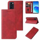 For OPPO Reno6 Z Magnetic Closure Leather Phone Case(Red) - 1